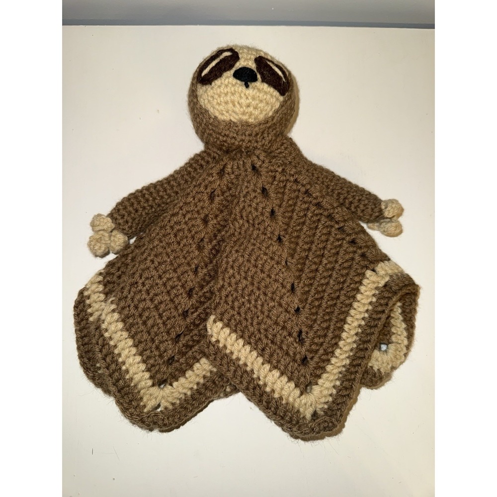 Crochet Sloth Lovey Plush Handmade Adorable And Unique